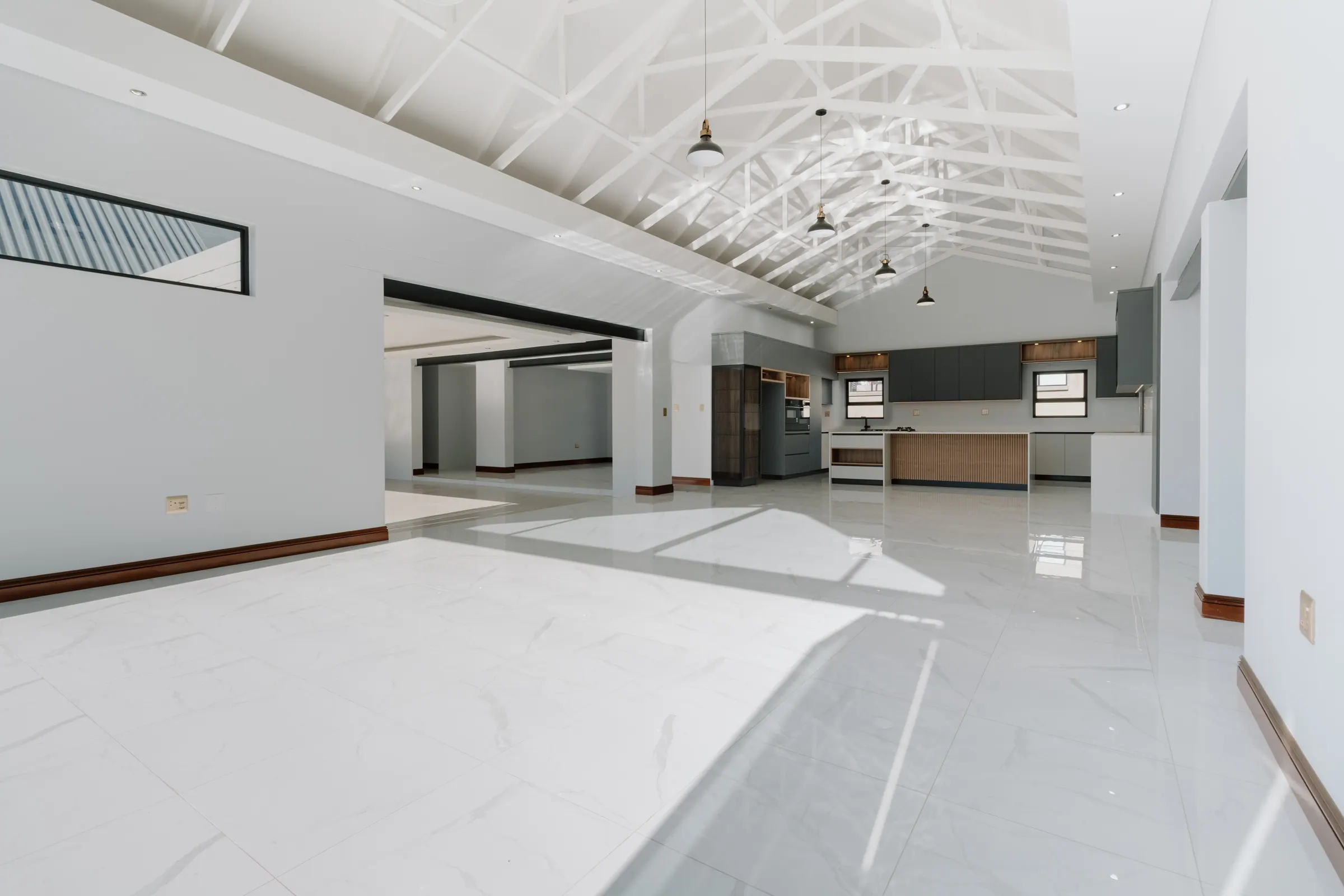 Editorial interior of Leloko Estate primary bedroom, Hartbeespoort — daylight photography by TimeSake Media